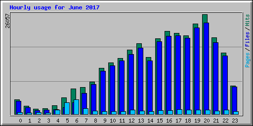 Hourly usage for June 2017