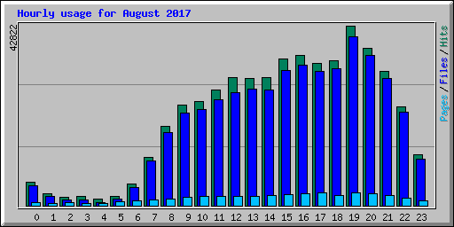 Hourly usage for August 2017